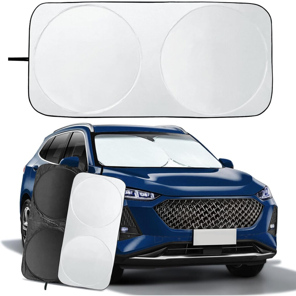 Car Windscreen Sun Shade, Windshield Sunshade For Inside, Foldable Car Sunshades Front Sun Visor Protector Reflective Uv Rays 978154202604