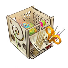 All-In-1 Wooden Yarn Bowl Multifunctional Knitting Tool, Multi Wooden Yarn Bowl, Yarn Storage Organizer Accessories