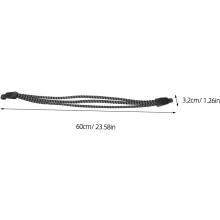 Schwarzes, hochbelastbares Bungee-Seil mit Haken, elastischer Fahrradgurt zur Befestigung von Outdoor-Gepäck und zur Sicherung von Fahrradausrüstung