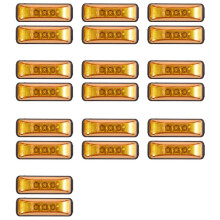 20 Stuks 24V 3,9Inch 3 LED Truck Trailer Oranje Licht voor Achter LED Zijmarkeringslichten Opruiming Indicator Lamp Waterdicht