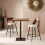 Signature Beige fabric counter stool, 45 cm wide - AUSTIN 2