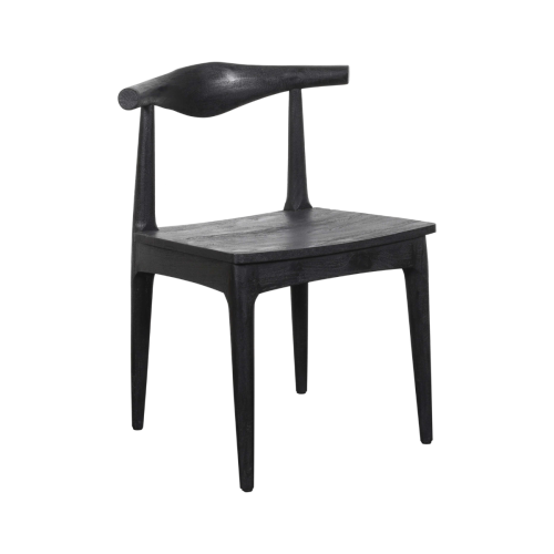 Signature Set of 2 LUCIEN chairs in solid black acacia 2