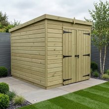 6 x 10 Pent Shed Tanalised (Double Door, No Windows)