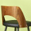 Signature Black vinyl counter stool, 45 cm wide - AUSTIN 2