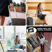 Upgraded , Heavy Duty Metal Door Locker for Extra Home Security, Adjustable Travel Door Security