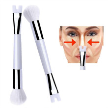 Pennello per contorno naso a forma di U, pennello per trucco 2 in 1, facile da usare per definire il contorno del naso,