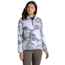 (8, Ecru Print) Craghoppers Womens Annjela Quick Dry Half Zip Fleece