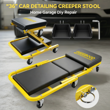 36 Inch Foldable Garage Creeper Seat Portable Auto Repair Roller Stool