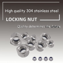 120Pcs Lock Nuts M5 x 0.8mm Metric Hex Locknut, 304 18-8 Stainless Steel Nuts for Industrial and Construction Fasteners
