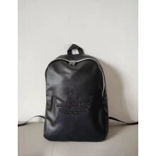 Large-capacity embroidery black fashion embroidery sports leisure backpack for men and women with solid color PU backpack.
