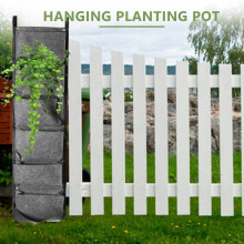 2 STUKS Verticale Plantzak 6 Zakken Muurophangende Tuin Planter Bloempotten Grote Vilten Zakken voor Huis Tuin Decor