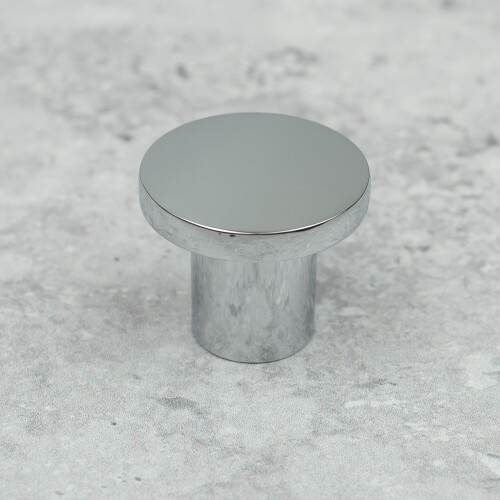 Polished Chrome Cabinet Knob Silver Round 25mm 2