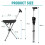 Walking Stick with Seat 2in1 Foldable Hiking Camping 11