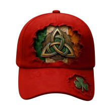 Patrick's Day-thema katoenen pet met bedrukt-Rood