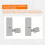 Metal set Door Support Fast To Install No remainder-Silver 8
