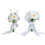 Artificial Rose Calla Arrangement White Color Everlasting-6196 2