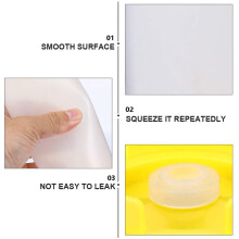 2 Garrafas de PláStico Espremedoras Frasco de Molho de Churrasco Transparente de Duas CabeçAs para Tempero de Ketchup Molho de Churrasco