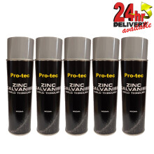 Pro Tec PROAZ500 Zinc Galvanised Aluminium Weld Through Primer 500ml Aerosol x5