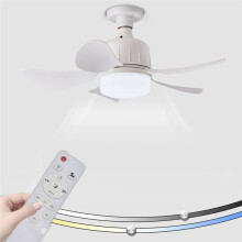 Led Ceiling Fan Light E27 with Remote Control for Dimming, Suitable for Living Room, Study, Household Use, 85-265V