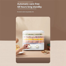 5 Layer Electric Food Dryer 360 Hot Air Circulation Drying Dried Fruit Machine Food Drying Machine UK Plug White