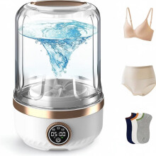 2L Portable Washing Machine for Socks and Underwear Wireless Fully Automatic Portable Washer for Travel Home Use