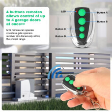 Garagedeur Afstandsbediening Compatibel met TOPENS M12 Draadloze Zender met Sleutelhanger 433,92 MHz