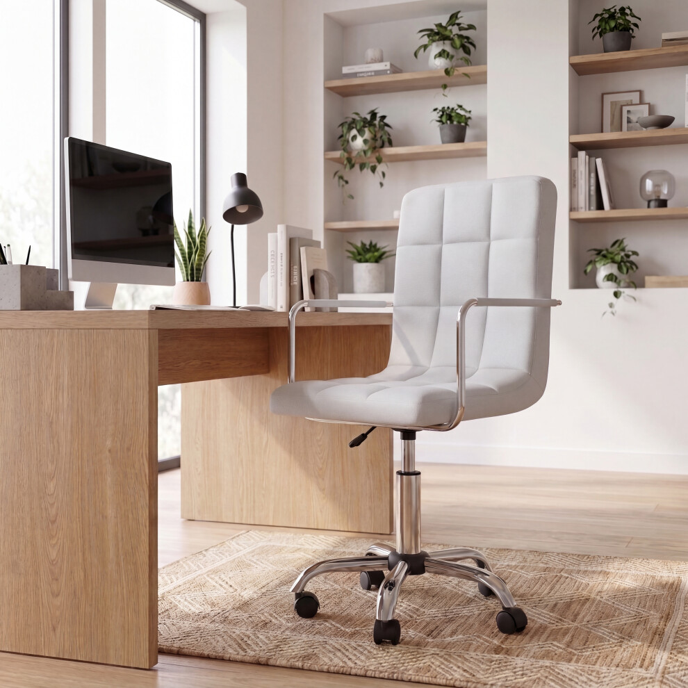 Photos - Computer Chair VIDA  Calbo Adjustable Faux Leather Office Chair UKFR 3331860 (Grey)