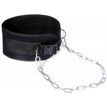 Cinto de musculação com corrente em aço para treinos de elevação, barras e mergulhos, resistente e duradouro, para disco