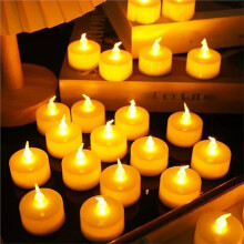 48 Bougies Électroniques Sans Flamme à LED, Alimentées par Piles, Lumière Chaude, Guirlandes Lumineuses pour Créer une Ambiance Chaleureuse et