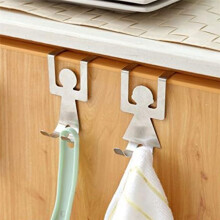 4 Stuks Figuurhaak Decoratief Beeldje Haak Deurrek Hanger Boven Deur Dubbele Haken Boven de Deur Kleerhanger