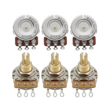 24-Tooth Potentiometer with Long Copper Shaft, Electric Guitar Potentiometer Knob B500K