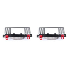 2X Metalen Voorbumper met Middennetbeschermingspantser voor MN Model D90 D91 D96 D99S MN99 1/12 RC Auto-Upgrade-Onderdelen, Zwart