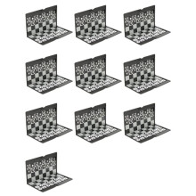 10X Pocket Chess Travel Board Set, Geschikt voor Gebruik in Vliegtuigen, Geschikt voor Kinderen en Volwassenen