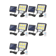 5X LED Solar Wandlamp 3 Modi Waterdichte Bewegingsmelder Lamp Tuin Straatverlichting Solar Lamp voor Garage Beveiliging Wandlamp