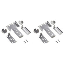 2X RVS Chassis Armor Asbeschermer Skid Plate voor Vanquish VS4-10 Phoenix VS410 RC Crawler Car Upgrade-Onderdelen