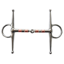 Stainless Steel Horse Bit with 13cm Copper Roller Mouthpiece Full Cheek Design