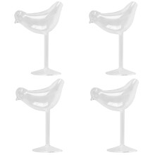 4X 150Ml Bird Shape Cocktail Goblet Glass Personality Molecular Smoked Modelling Glass Fantasy Wine Goblet