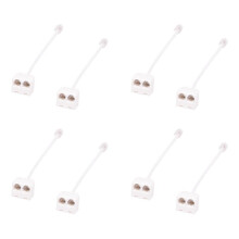 8 Stueck 6P4C RJ11 Dual-Buchse An Stecker Telefon Kabel Teiler Adapter
