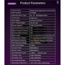 XY-SMD6 Stepper Motor 42 57 Forward and Reverse Control Driver Angle Pulse Speed PLC Serial Port Communication 6.6A