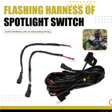 Motorrad-Nebelscheinwerfer-Schalterrelais-Kabelbaum-Set 12V mit Sicherung, Aluminium-ein/Aus-Schalterkabel 1,6M