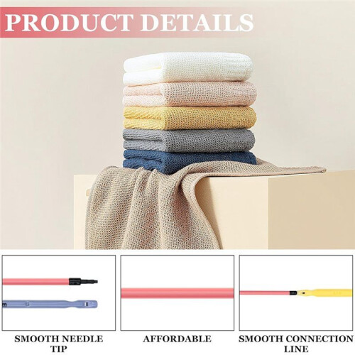 Interchangeable Circular Knitting Needles Set - 10 Sizes 3.75mm-10mm, Plastic Knitting Tools for DIY Hand Knitting 2