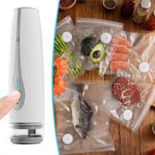 Handheld Vacuum Sealer Rechargeable Kitchen Preservation Portable Food Vacuum Sealer for Travel Meat Leftover Vegetables