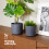 LIVIVO 18cm Round Sandstone Plastic Plant Pot Grey 2