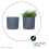 LIVIVO 18cm Round Sandstone Plastic Plant Pot Grey 6