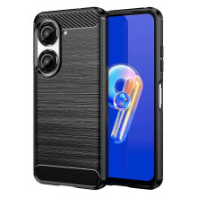 Compatibil cu carcasă TPU din fibră de carbon periată pentru Asus Zenfone 10, 2 bucăți