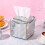 Disco  Tissue Box Cover Glitter Silver Square Rectangular Bling Paper Holder  Tissue Box for Bathroom Vanity 2