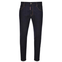 (32S, Navy Blue) DSquared2 Mens Italian Address Logo Jeans