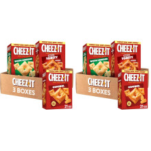 Cheez-It Cheese Crackers, Baked Snack Crackers, Lunch Snacks, Family Size, Variety Pack,(Pack of 6)