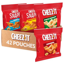 Cheez-It Cheese Crackers, Baked Snack Crackers, Lunch Snacks, Variety Pack (42 Packs)