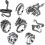 8 stycken vintage punk ringar bläckfisk drake orm justerbar ring 1